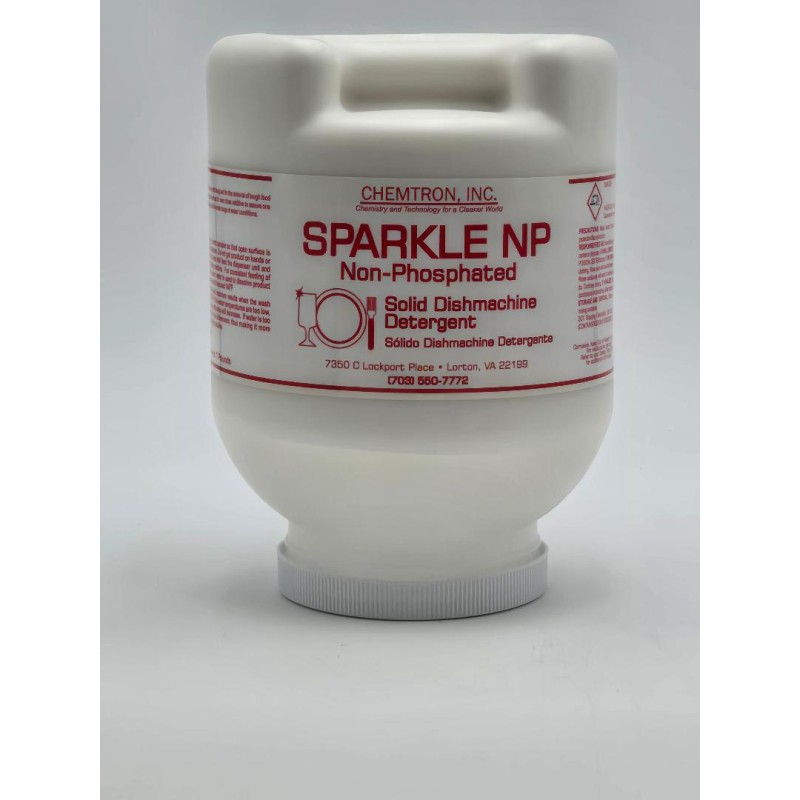 Sparkle Solid Warewash Detergent. 